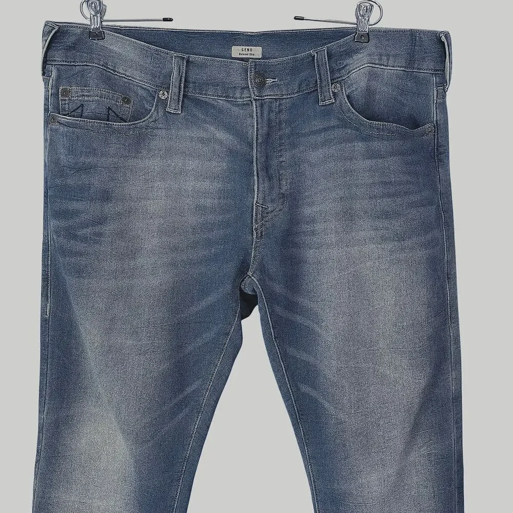 True Religion Geno Relaxed Slim Denim Jeans Medium Wash Men's Size 40